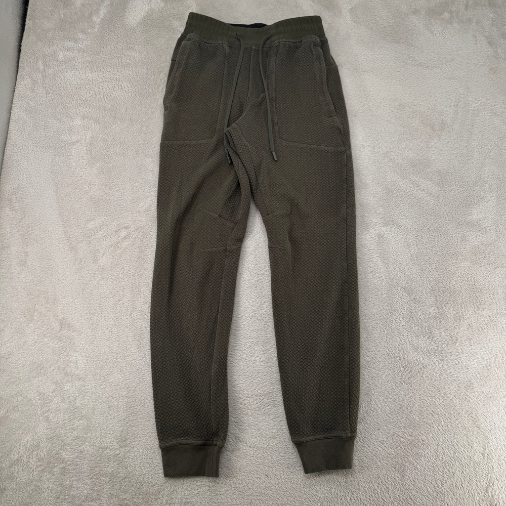 Lululemon Womens Engineered Warmth Jogger XS Olive Green Preowned Textured